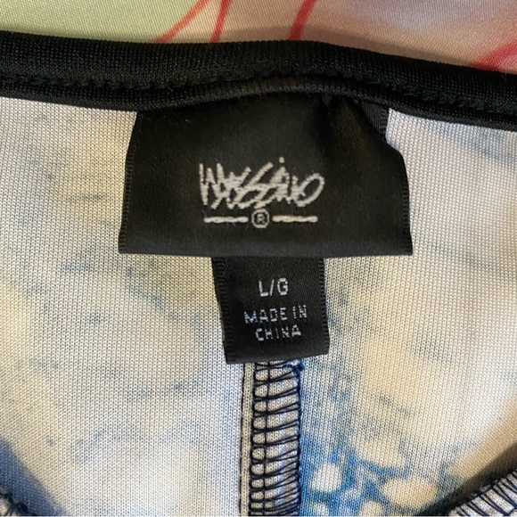 unique blue with patterns short dress NWOT - Picture 5 of 6